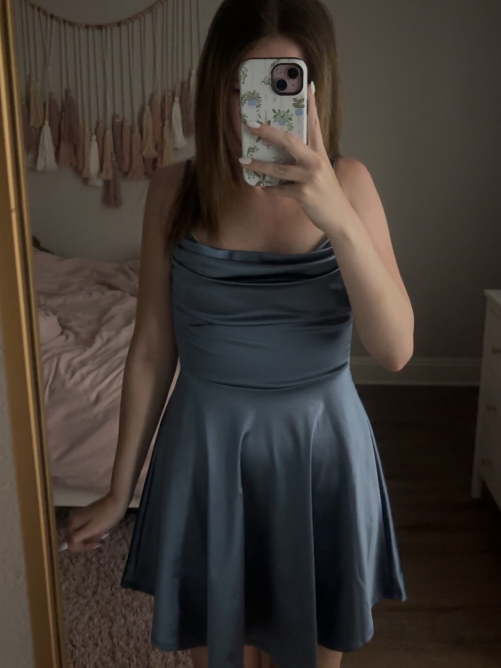 Windsor Blue Skater Mini Dress - Size S